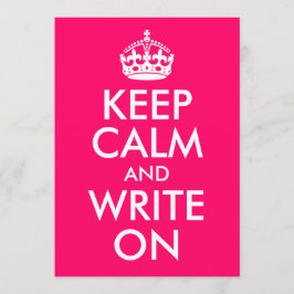 Lugn och Skriva för Bright Rosa Behålla på