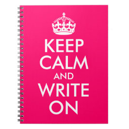 Lugn och Skriva för Bright Rosa Behålla på Anteckningsbok Med Spiral