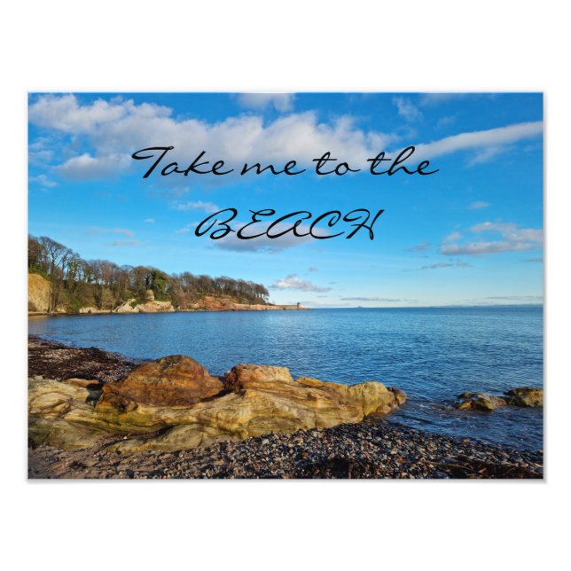 Lugn och uppmjukning av strandscen fototryck (Framsidan)
