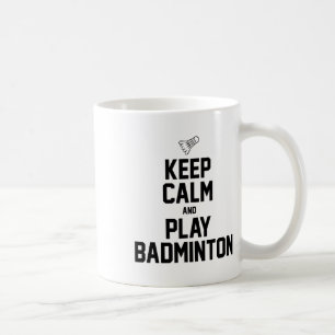 Lugn och uppspelning av Badminton Sports Badminton Kaffemugg