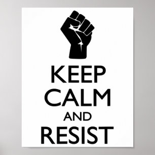 Lugn om Behålla och motstå politisk symbol Poster
