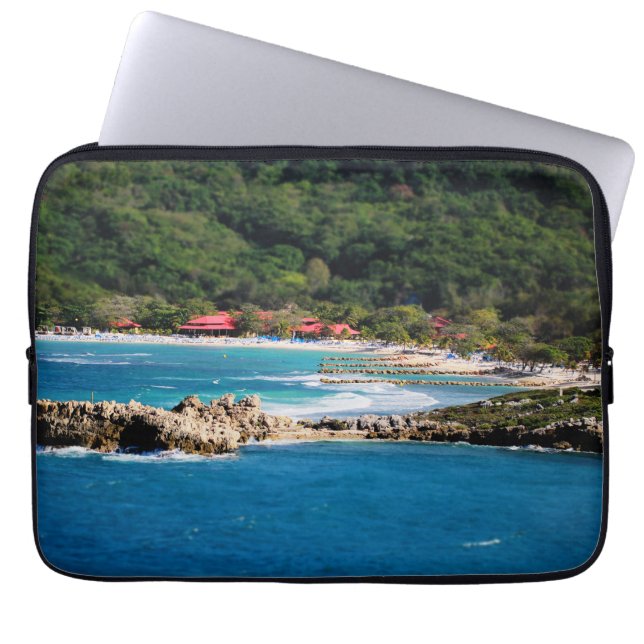 Lugn öparadis Labadee Haiti Laptop Sleeve (Framsidan)
