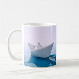 Lugn pappersbåt kaffemugg