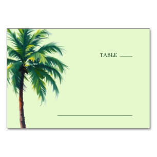 Lugn Pastell Akvarell Palmtree Bordsnummer
