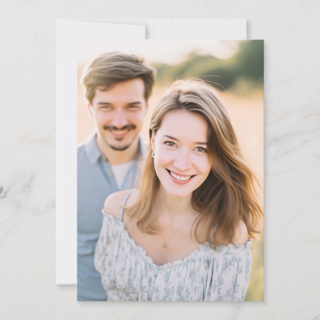 Lugn Pastell Blommig Foto Inbjudningar (Framsida)