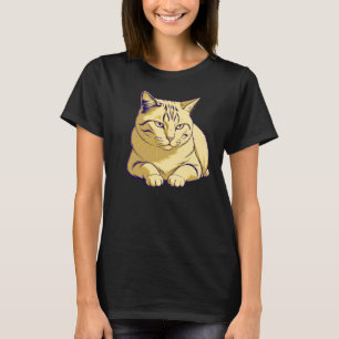 Lugn Paus Katt – Minimalistisk Tystnad T Shirt