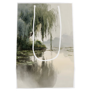 Lugn Pilträd Reflektion Natur Konst (2)
