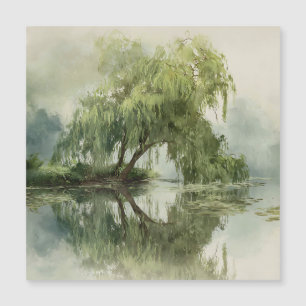 Lugn Pilträd Reflektion Natur Konst (5)
