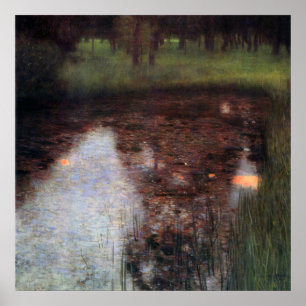 Lugn Pond på Kammer Castle Grounds, Gustav Klimt Poster