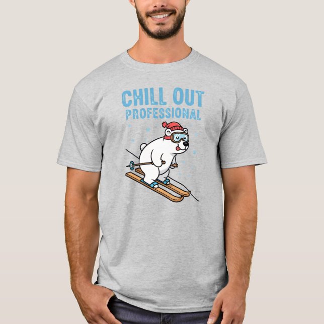 Lugn Proffsig Isbjörnsskjutning T Shirt (Framsida)