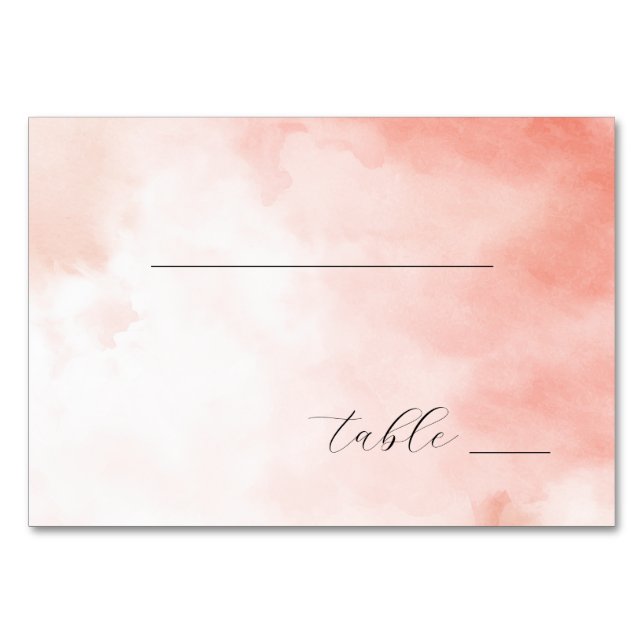Lugn Rosa Akvarell Bordsnummer (Framsidan)