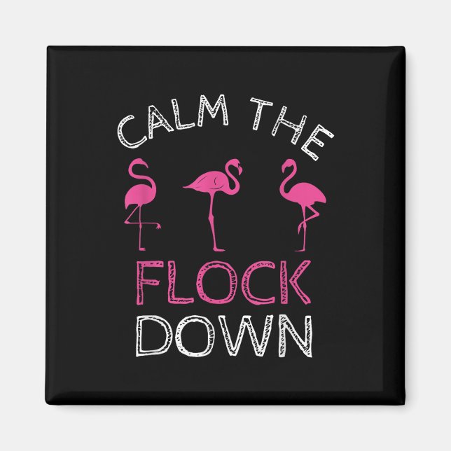 Lugn Rosa Flamingo sommargåva Magnet (Framsidan)