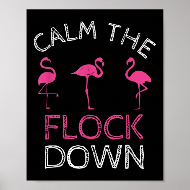 Lugn Rosa Flamingo sommargåva Poster (Framsidan)