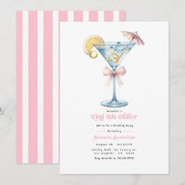 Lugn Rosa Tini Bit Äldre Martini Födelsedagsfest Inbjudningar