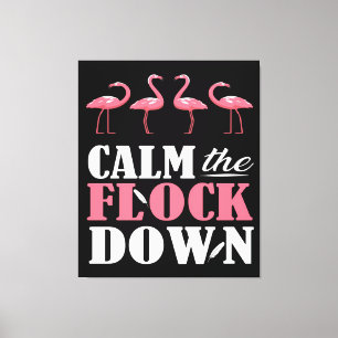 Lugn Rosan Flock Down Flamingo Canvastryck