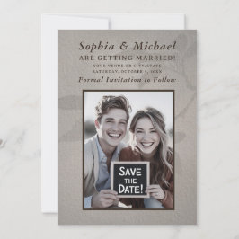 Lugn Rustik Bröllopsbild för Spara Datum Datumet