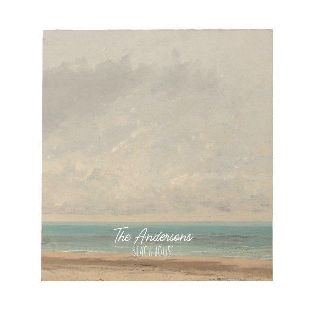 Lugn Sea 1866 Gustave Courbet National Gallery Anteckningsblock (Framsida)