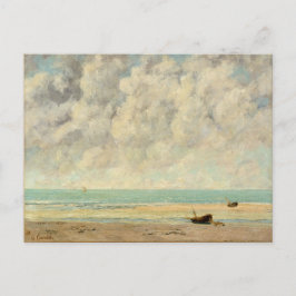 Lugn Sea Gustave Courbet Beach Print Vykort
