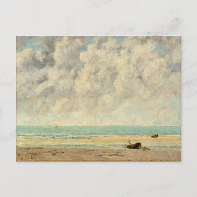 Lugn Sea Gustave Courbet Beach Print Vykort (Framsida)