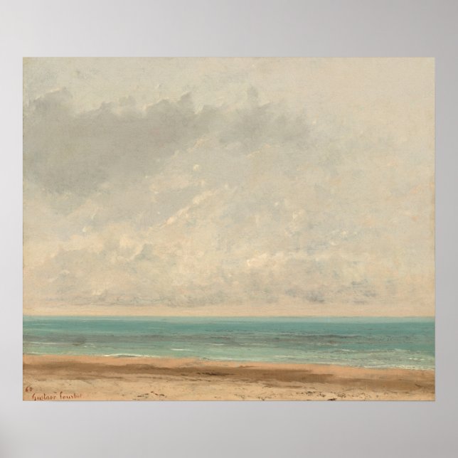 Lugn Sea - Gustave Courbet Fine Art Poster (Framsidan)