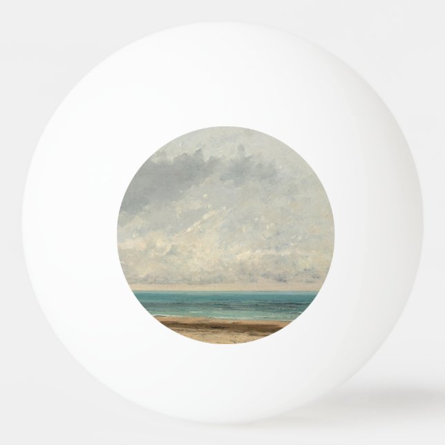 Lugn Sea - Gustave Courbet Pingisboll (Framsidan)