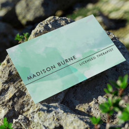 Lugn Seafoam Watercolor Visitkort