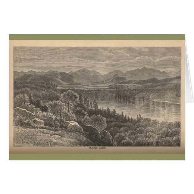 Lugn sjö hälsningskort (Framsidan Horizontal)