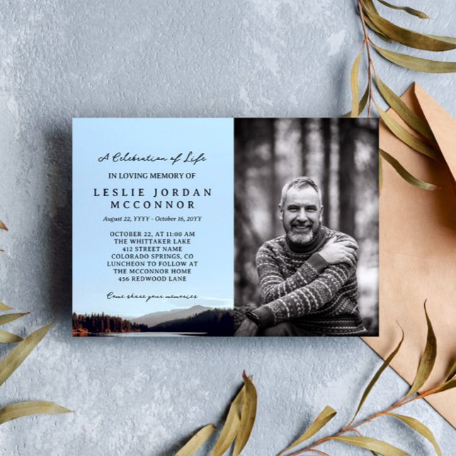 Lugn Sjö Life Firande Ditt foto Inbjudningar (Skapare uppladdad)