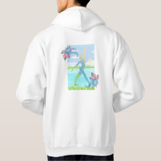 Lugn sjöpromenad Abstrakt dansare Konst Hoodie