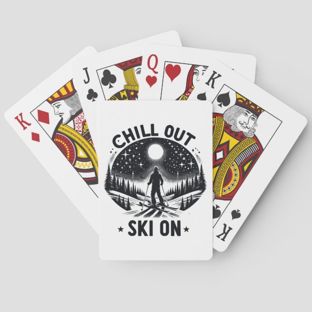 Lugn Skidåkning på Casinokort (Baksidan)