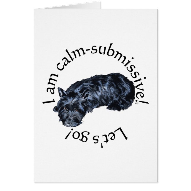 Lugn skotsk terrier hälsningskort (Framsidan)