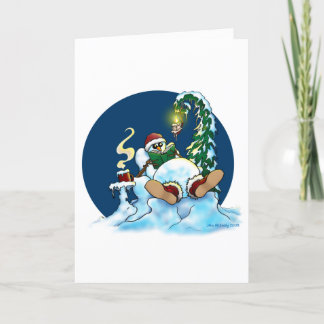 Lugn snöman helgkort