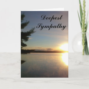 Lugn Solnedgång Fredlig Sjö Deepest Sympathy Kort