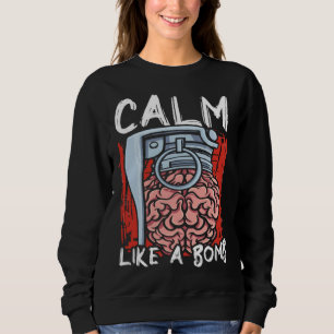 Lugn som en bomb nationella stressmedvetenhetsmåna t shirt