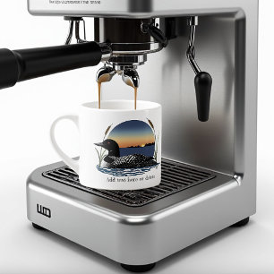 Lugn Storlom Solnedgång Blå Vilda Natur Sjö Espressomugg