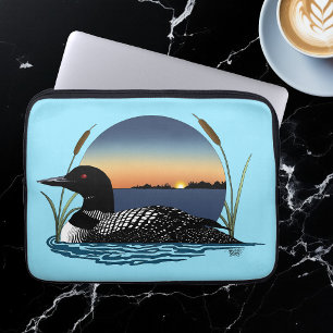 Lugn Storlom Solnedgång Blå Vilda Natur Sjö Laptop Fodral