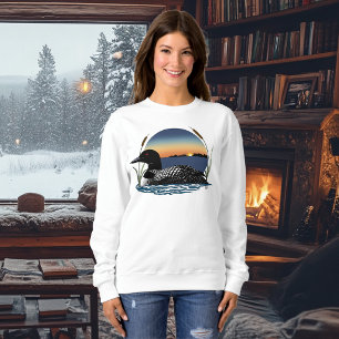 Lugn Storlom Solnedgång Blå Vilda Natur Sjö T Shirt