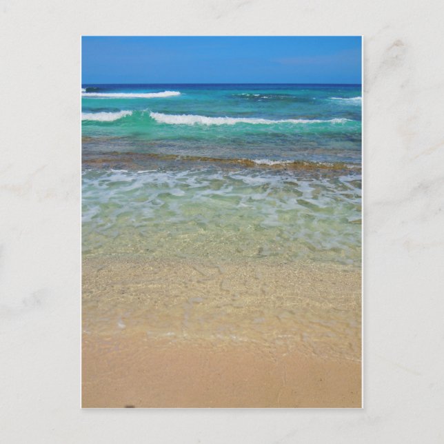Lugn strand vatten vykort (Framsida)