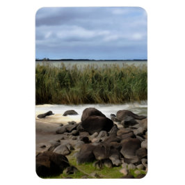 Lugn strand vid Lake Bolac Magnet