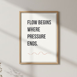 Lugn studioinredning. Minimalistisk kreativ citat Poster