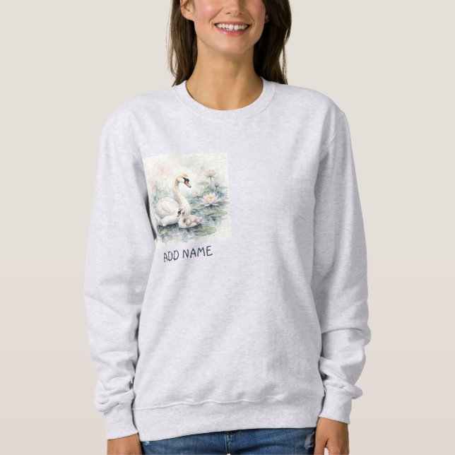 Lugn Svan Och Svanunge T Shirt (Framsida)