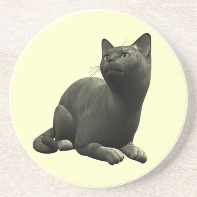 Lugn svart katt underlägg (Framsidan)