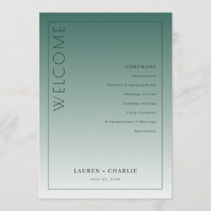 Lugn Teal Mint Ceremoni Schema Program