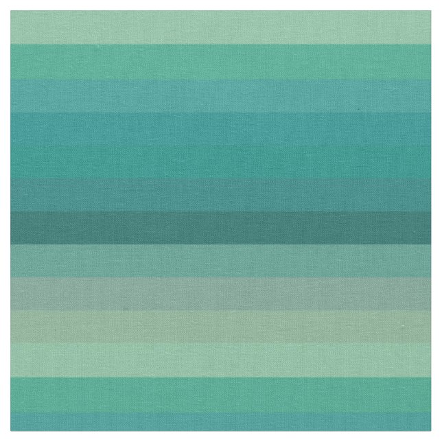 Lugn Teal Ombré Horisontella Ränder Tyg (Närbild)