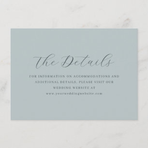 Lugn Teal Typografisk Elegans Tilläggskort