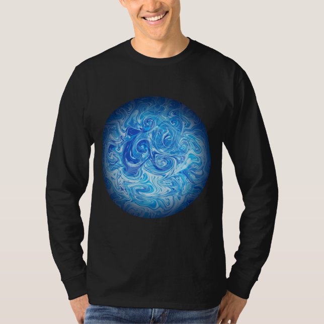 Lugn Tid Flytande Konst Långärmad T-Shirt (Framsida)