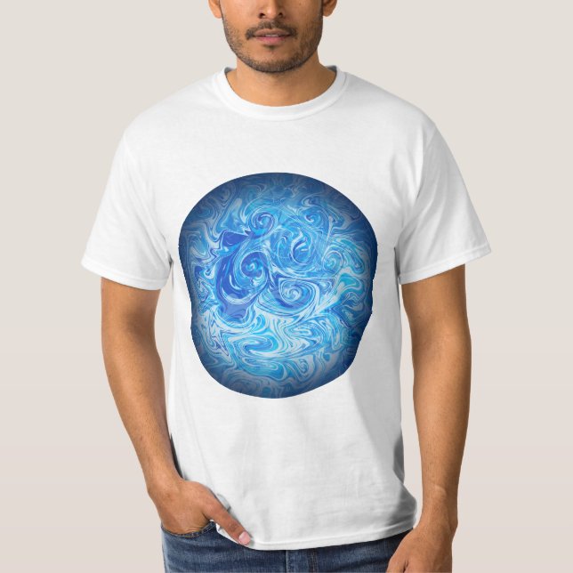 Lugn Tidvatten Vätskekonst T-Shirt (Framsida)