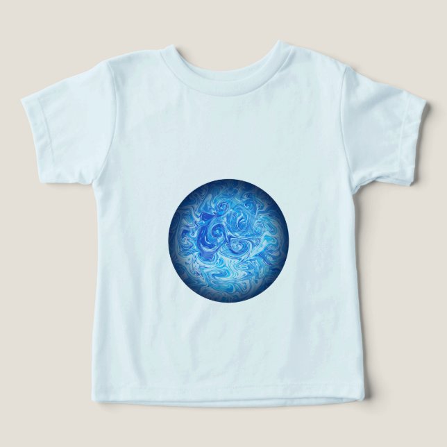 Lugn Tidvattenvätske Konst T Shirt (Design Framsida)