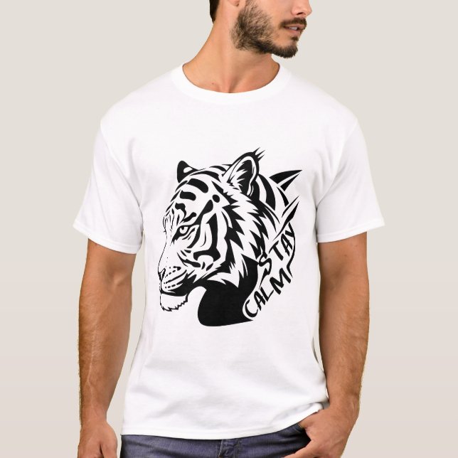 Lugn Tigerblick T Shirt (Framsida)