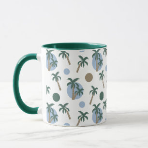 Lugn-Tropical Handflatan & Dots Färg Inside Mugg